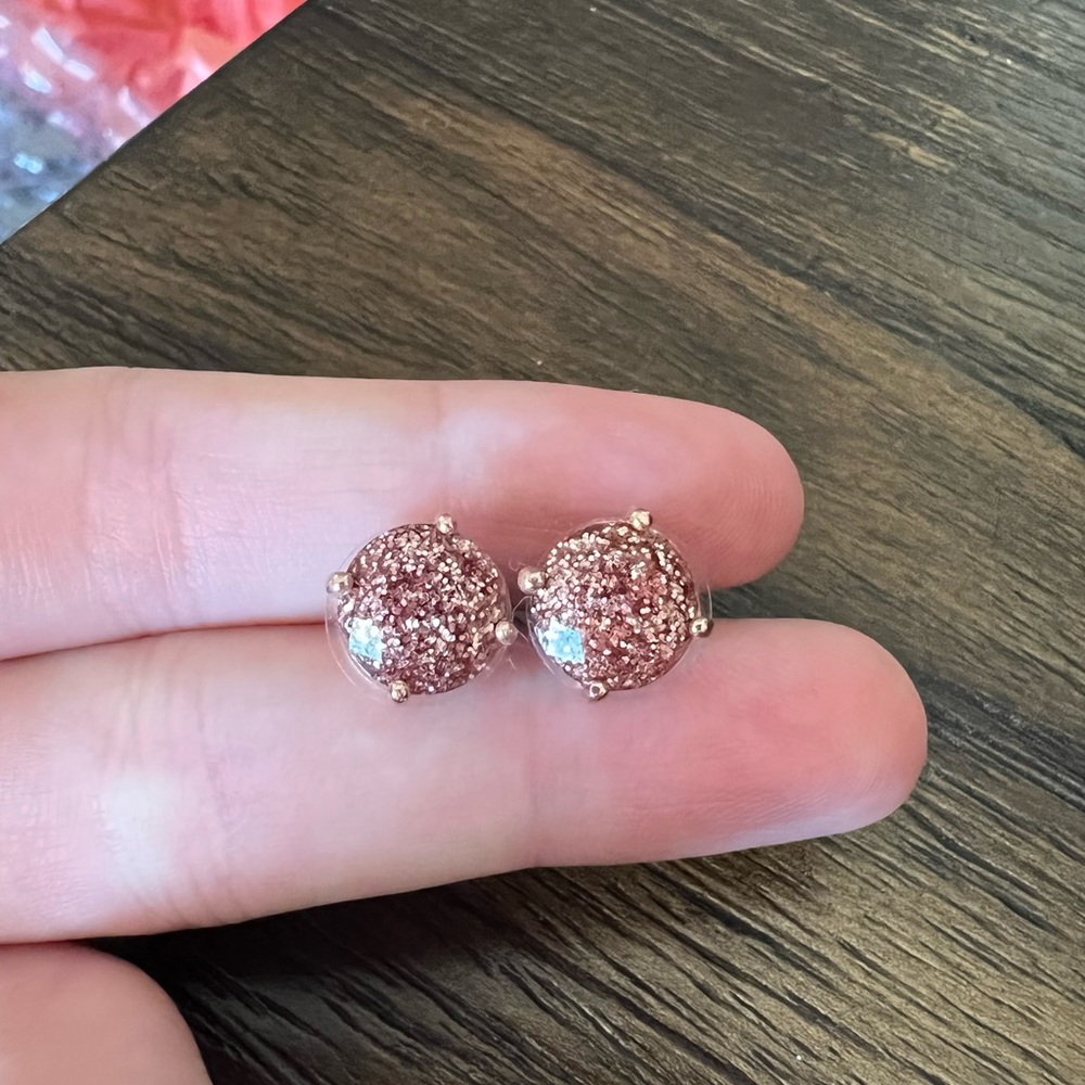 kate spade glitter stud earrings